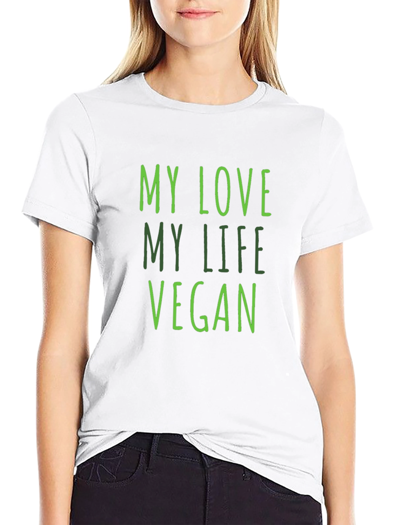 My Love My Life Vegan Black T-Shirt