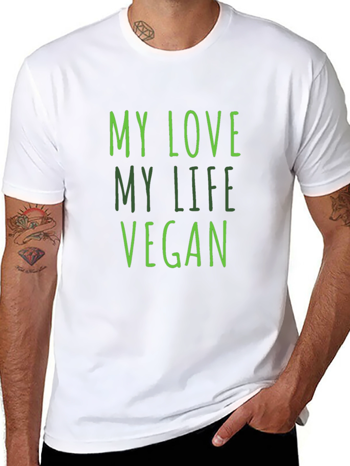 My Love My Life Vegan Black T-Shirt