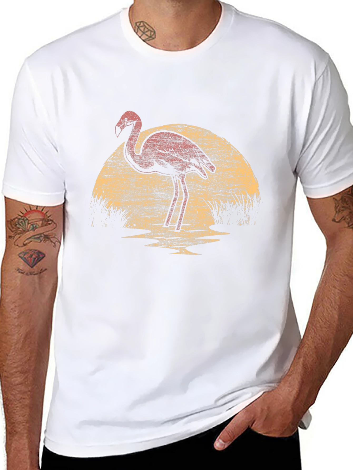Flamingo Sunset Graphic Tee