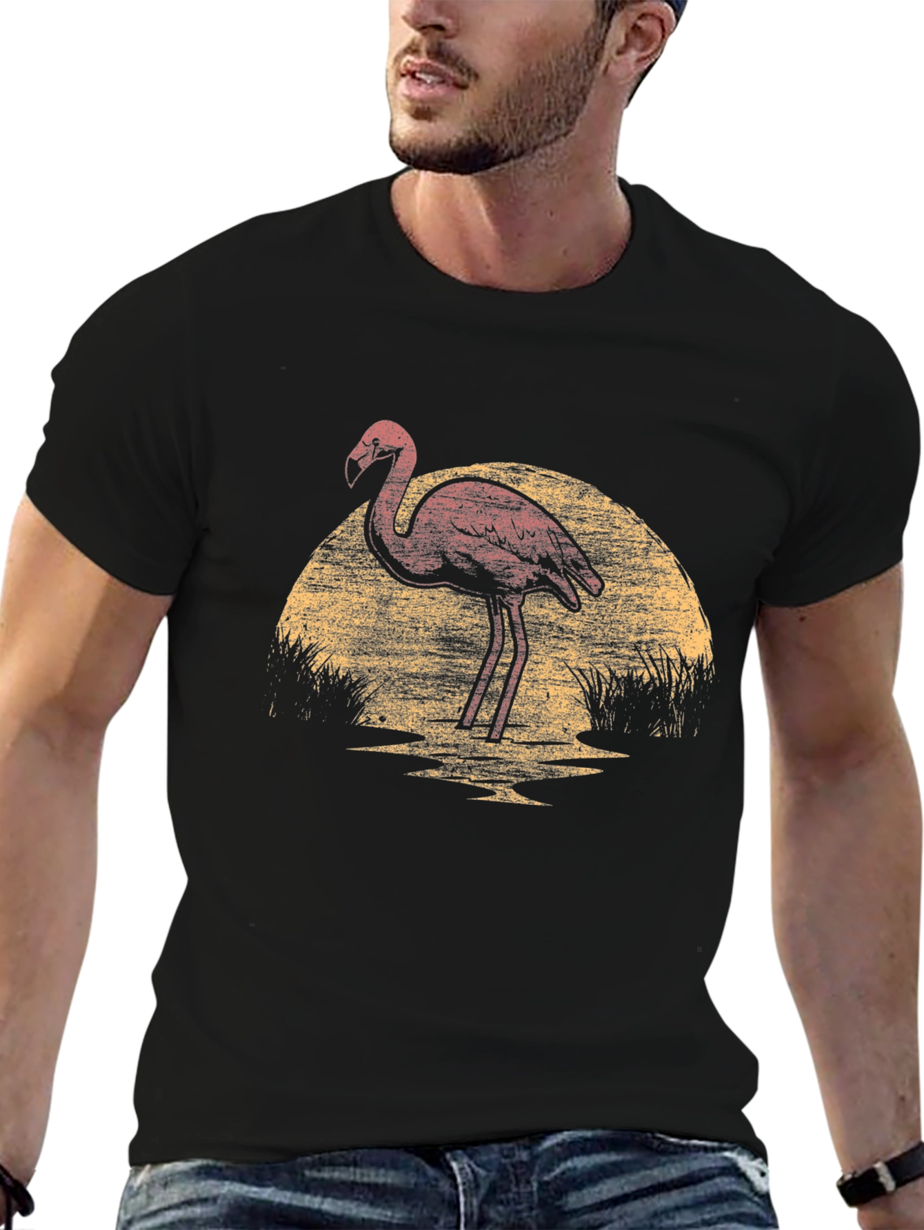 Flamingo Sunset Graphic Tee