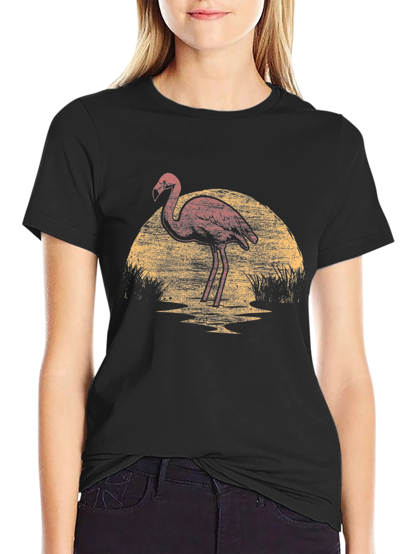 Flamingo Sunset Graphic Tee