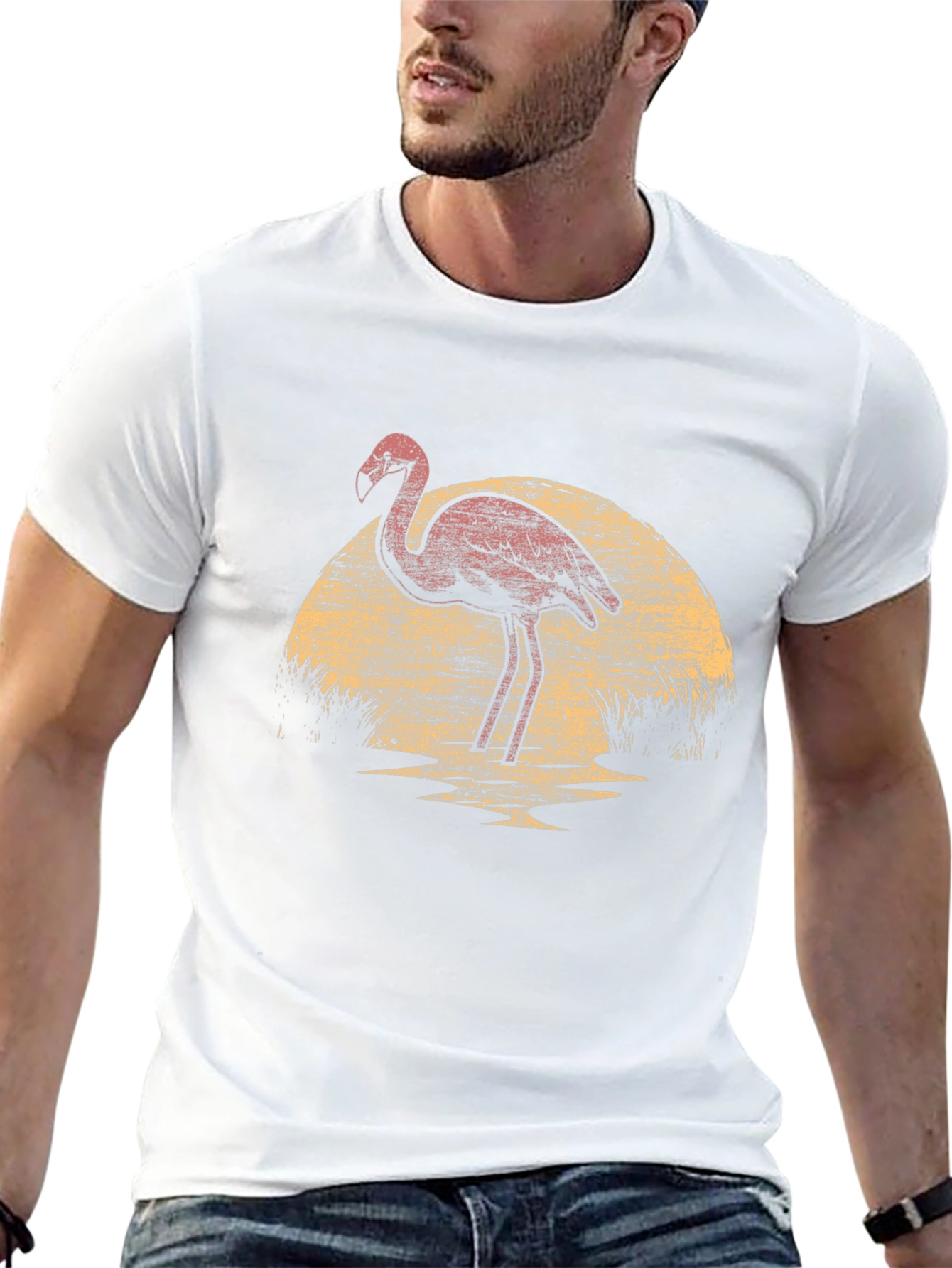 Flamingo Sunset Graphic Tee