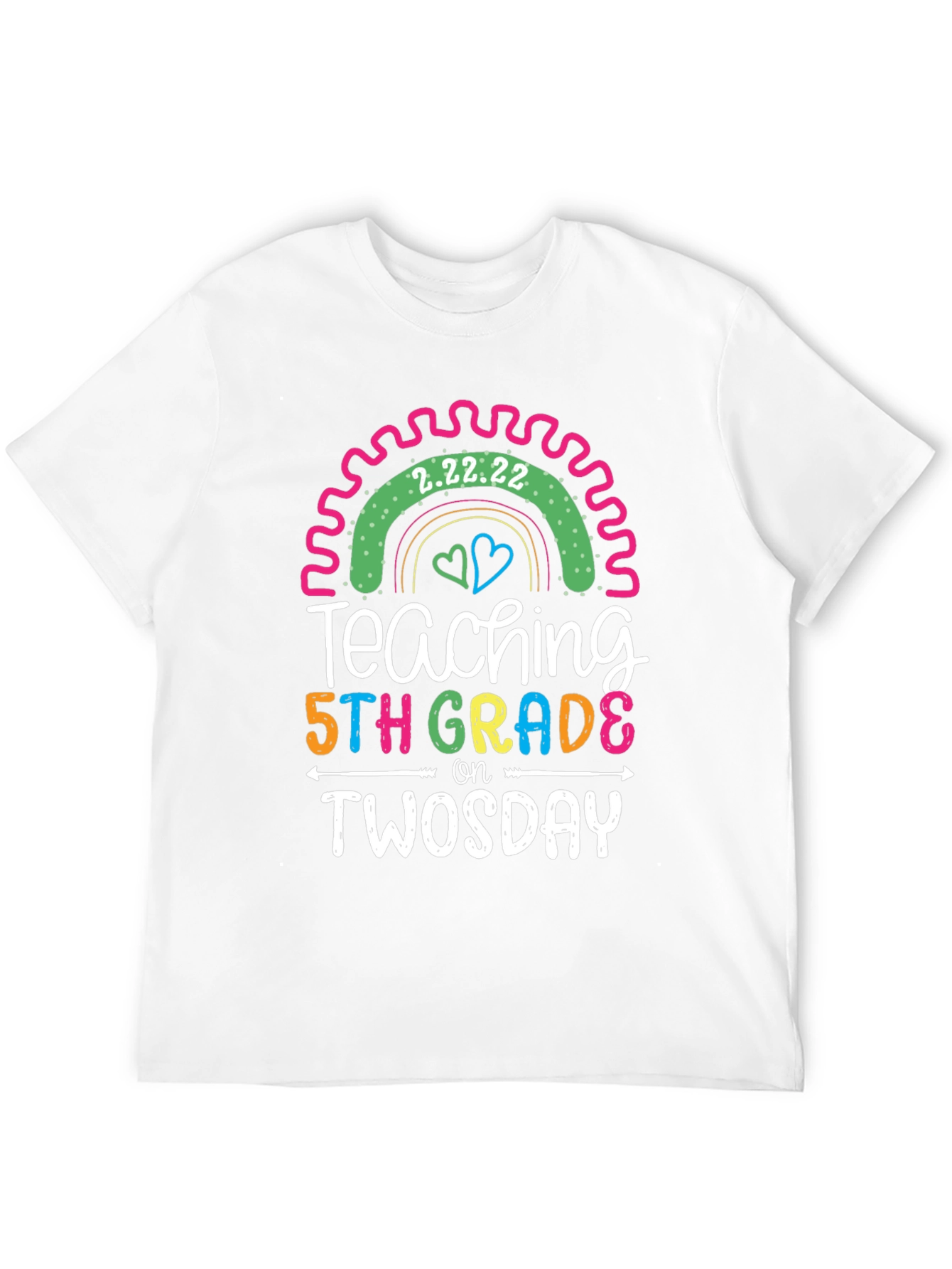 Teaching 5th Grade on Twosday T-Shirt