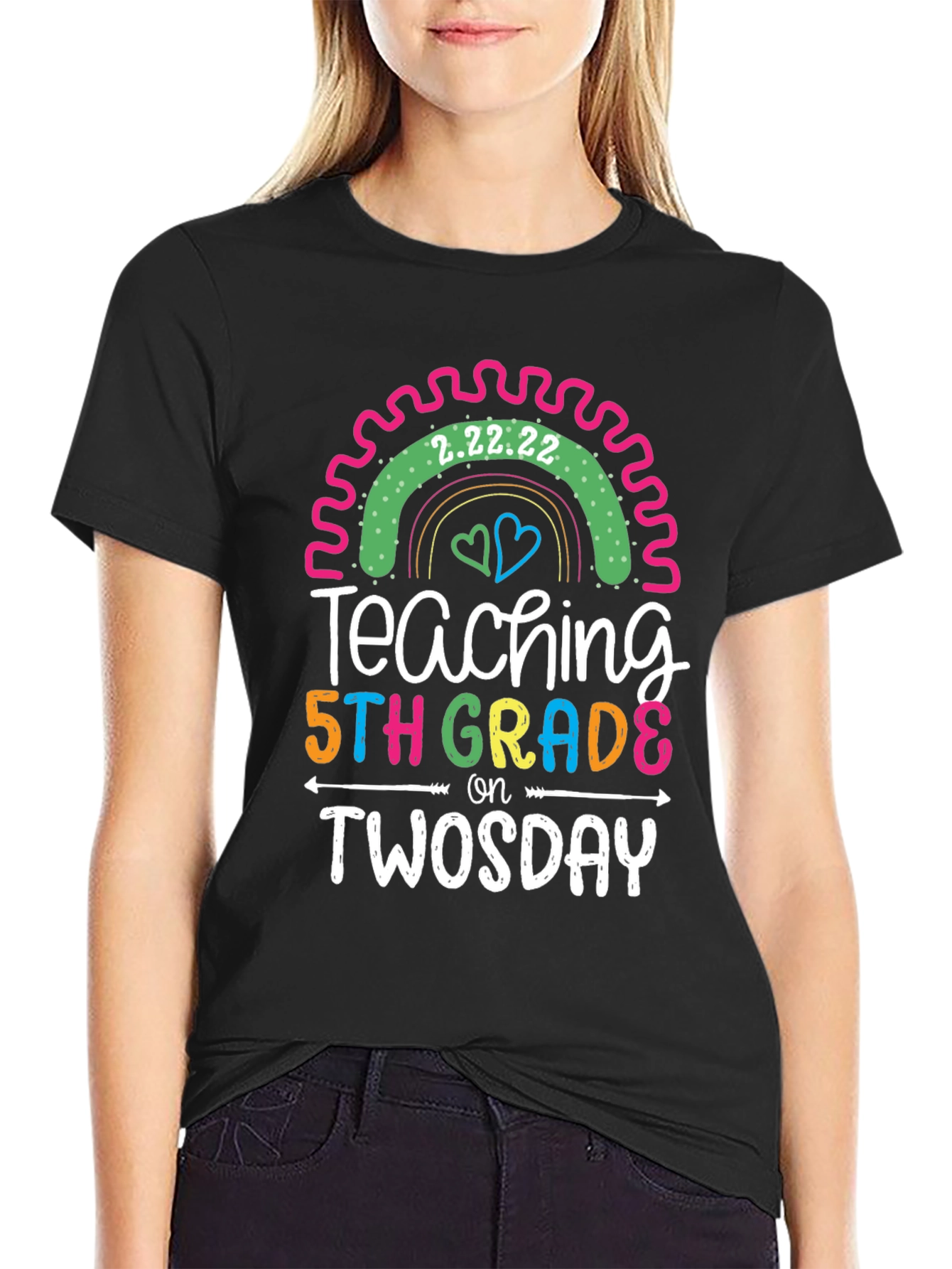 Teaching 5th Grade on Twosday T-Shirt