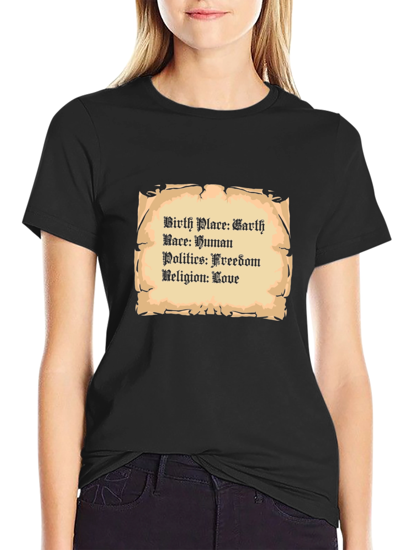 Earth Human Freedom Love T-Shirt