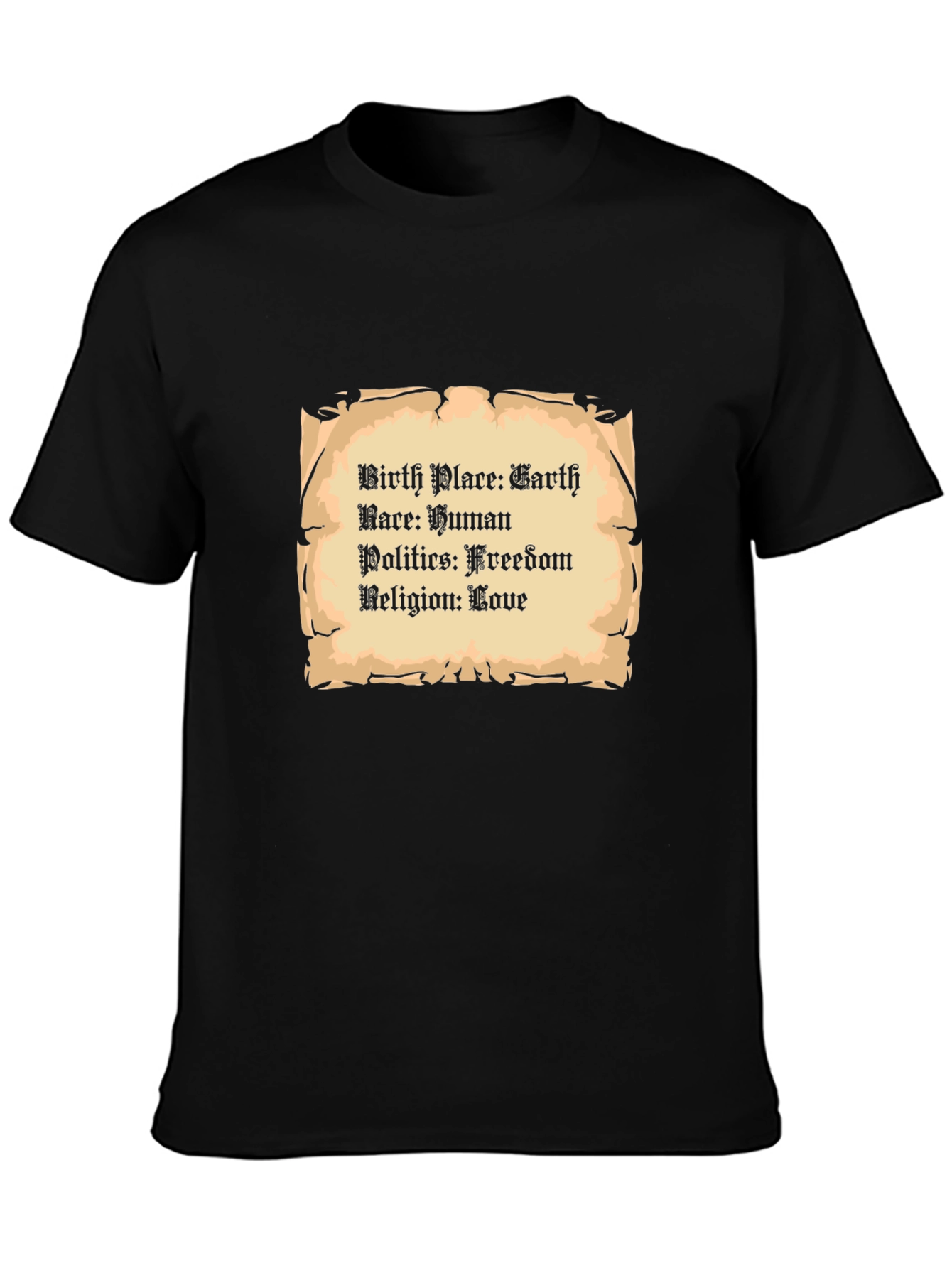 Earth Human Freedom Love T-Shirt