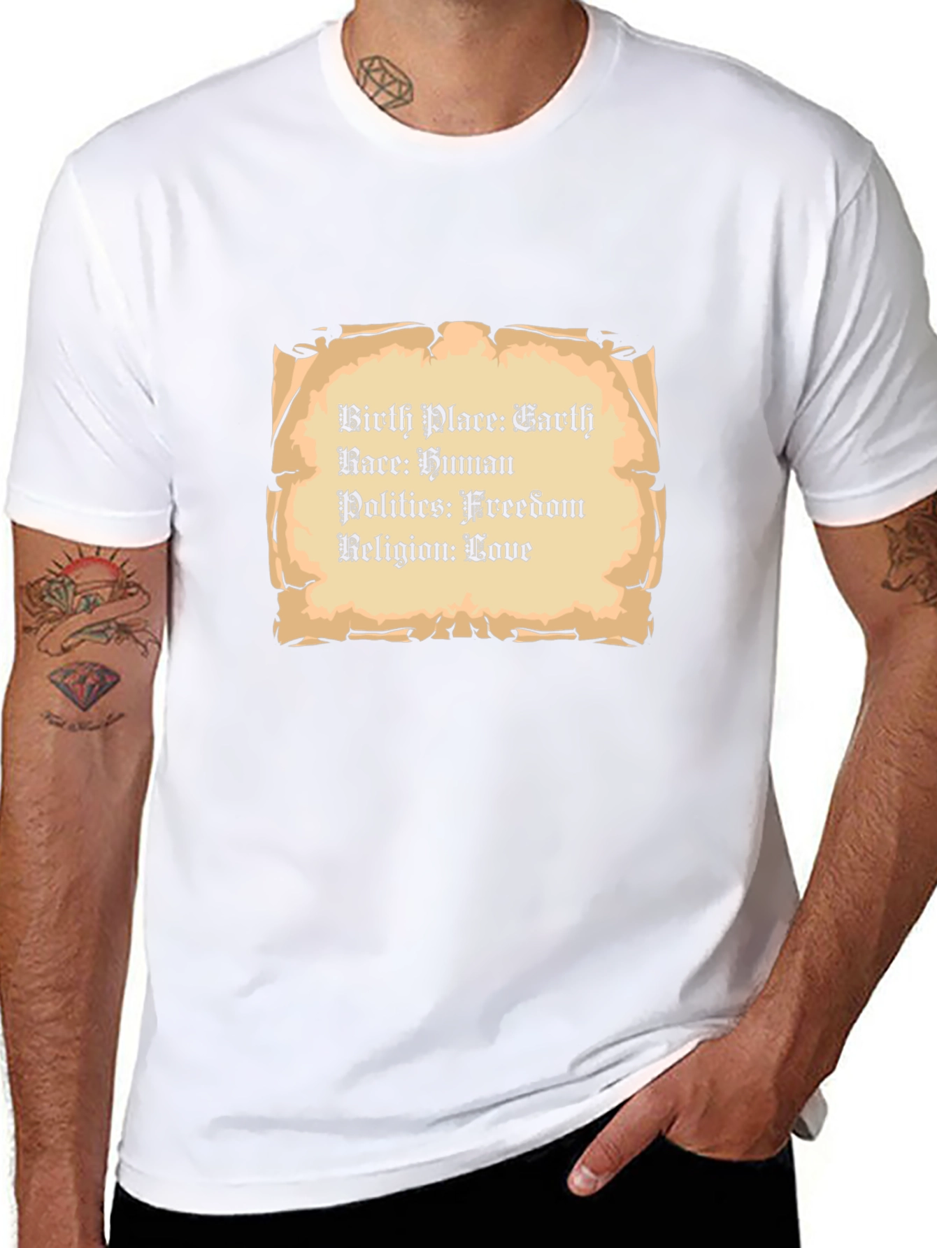 Earth Human Freedom Love T-Shirt