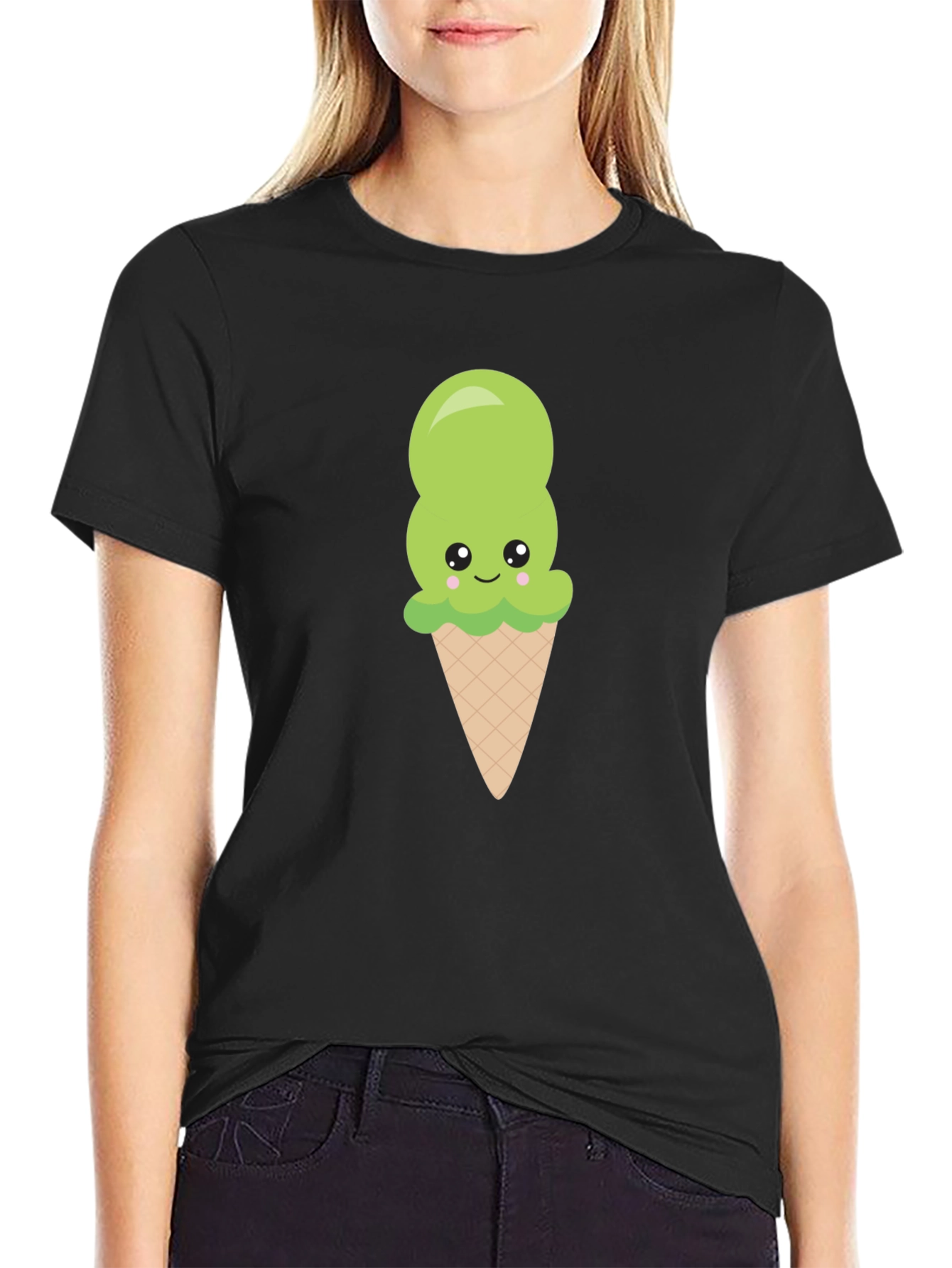 Kawaii Matcha Ice Cream T-Shirt - Cute Graphic Tee
