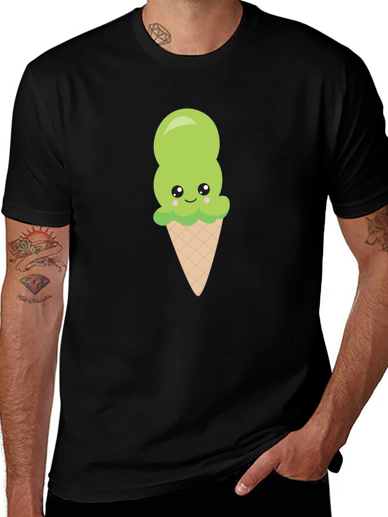 Kawaii Matcha Ice Cream T-Shirt - Cute Graphic Tee