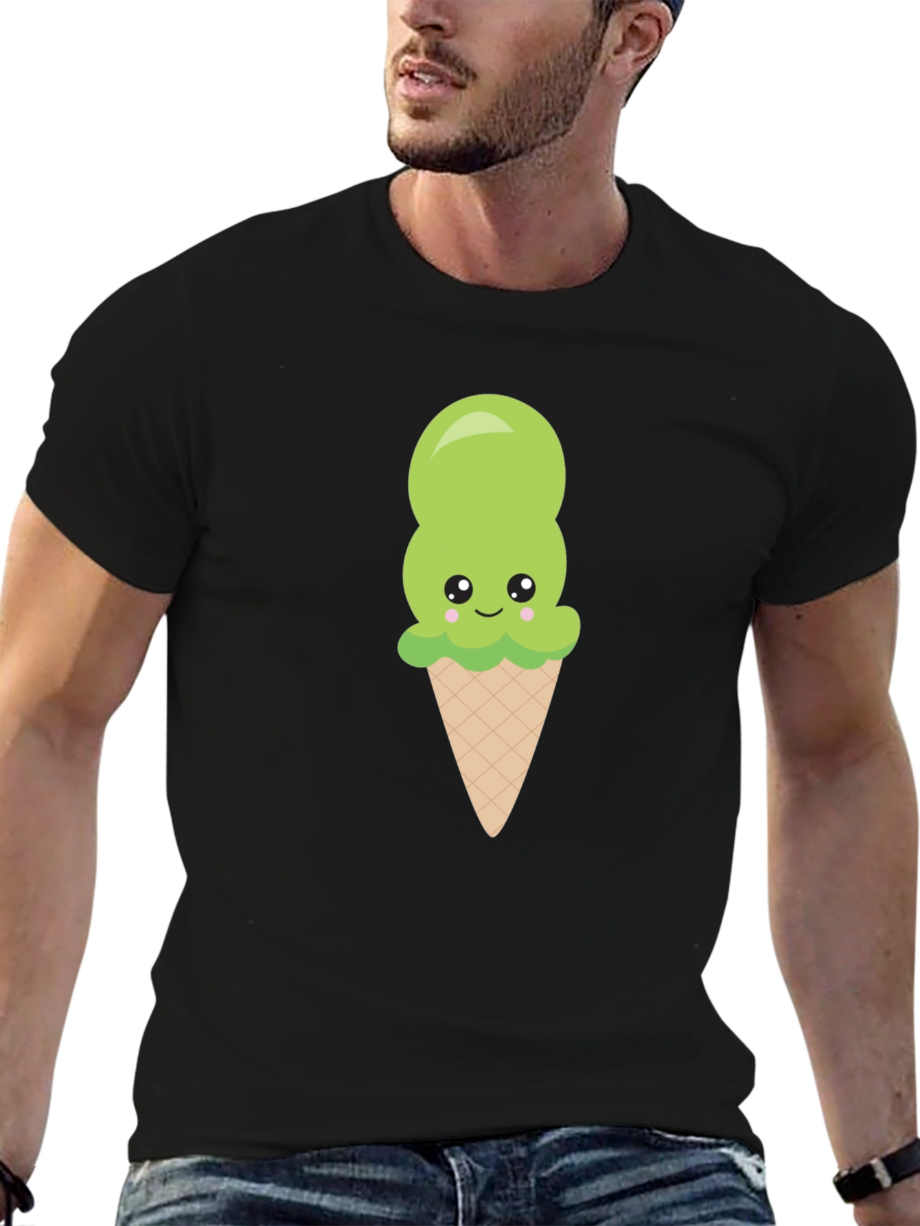 Kawaii Matcha Ice Cream T-Shirt - Cute Graphic Tee