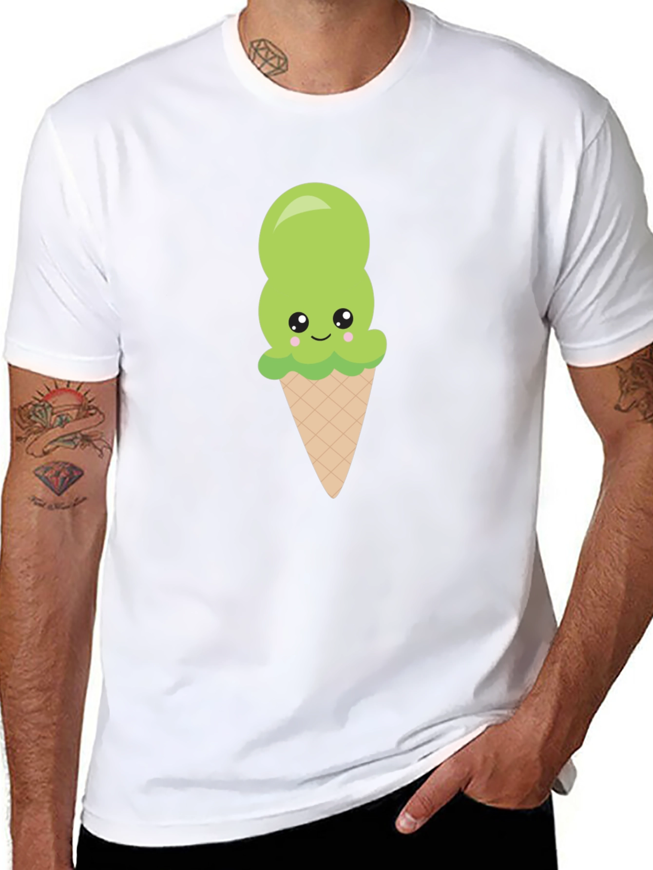 Kawaii Matcha Ice Cream T-Shirt - Cute Graphic Tee