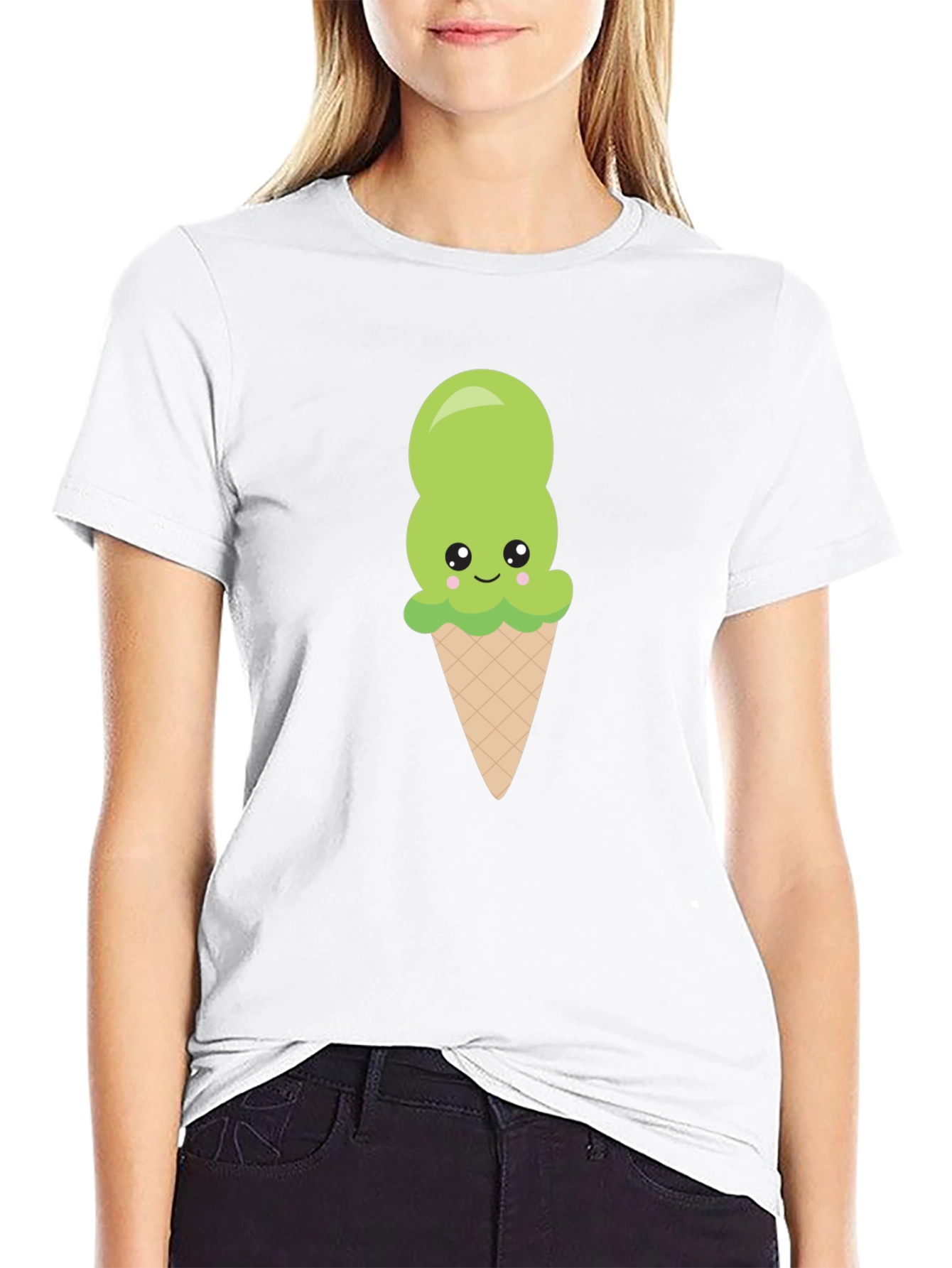 Kawaii Matcha Ice Cream T-Shirt - Cute Graphic Tee