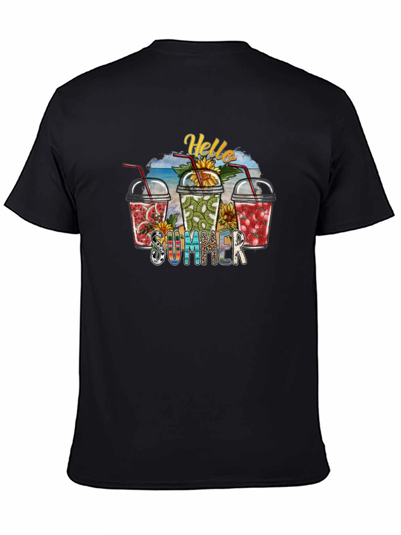 Hello Summer Fruit Smoothie Graphic Tee