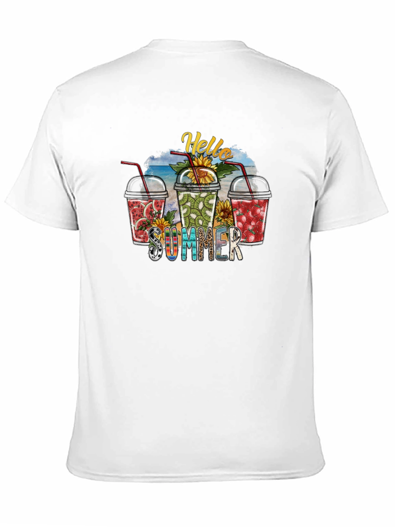Hello Summer Fruit Smoothie Graphic Tee