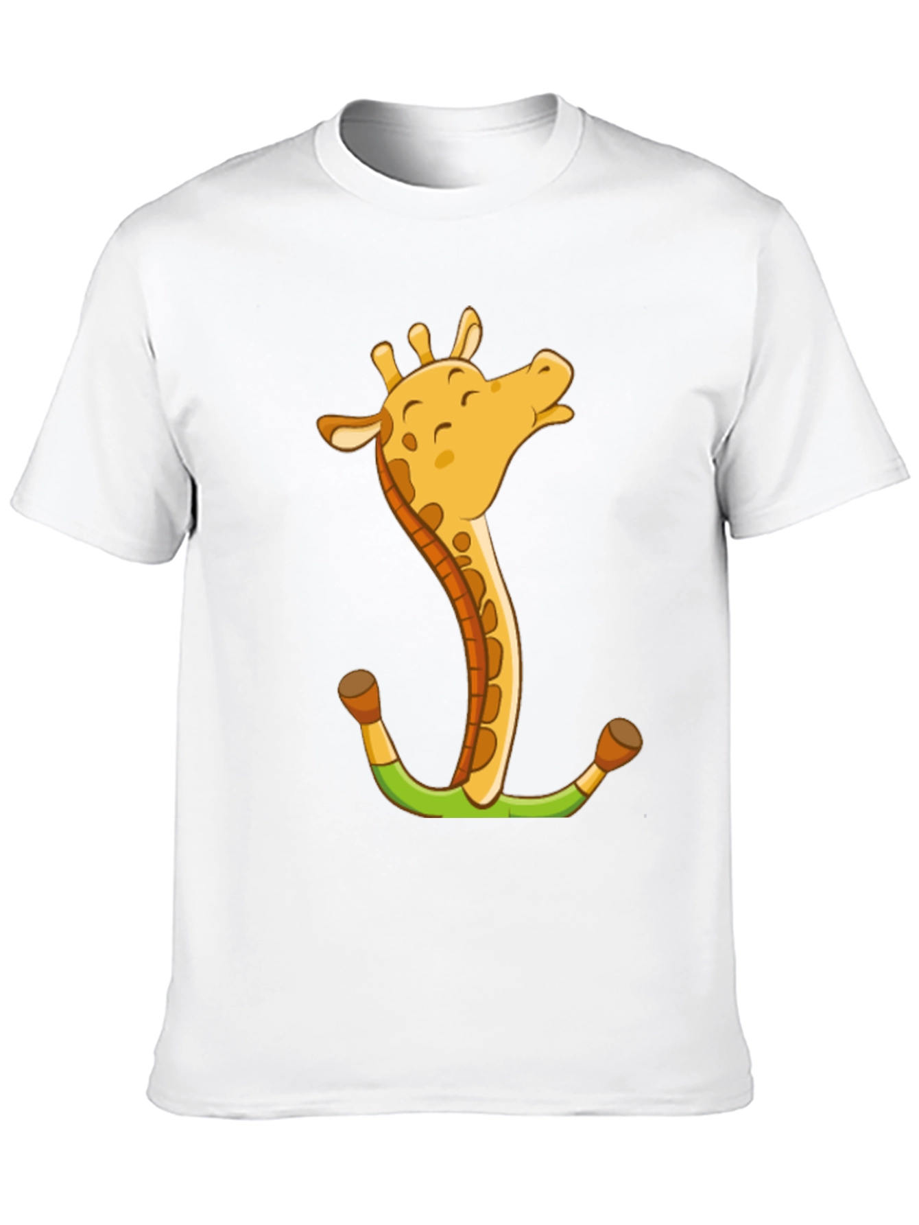 Giraffe Anchor Graphic Tee - Novelty Animal T-Shirt