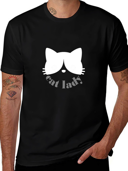 Cat Lady Tee - Black T-Shirt with Fun Cat Design