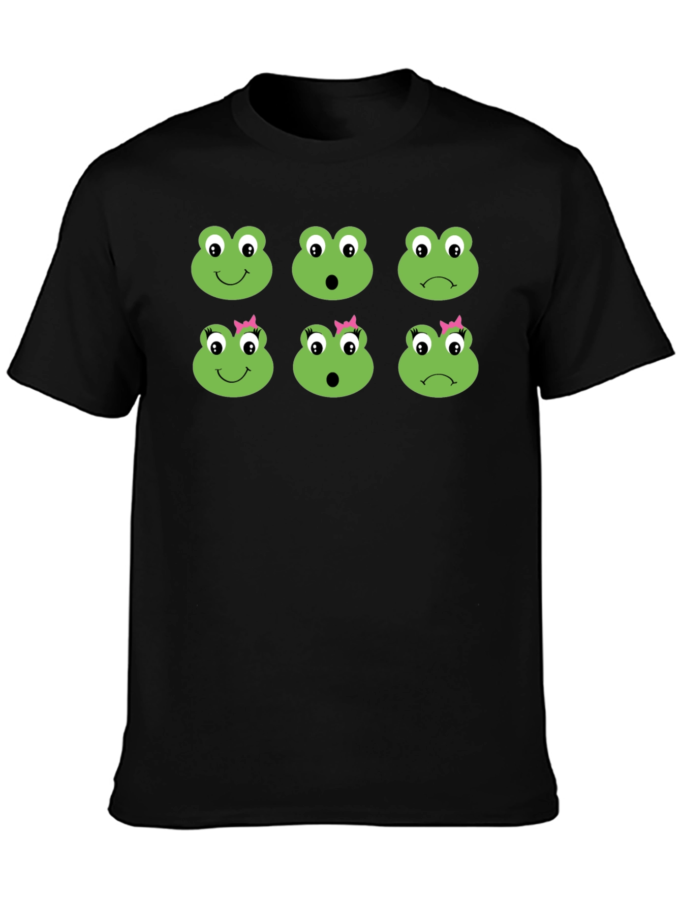 Frog Emotion Face T-Shirt - Unique Expression Tee
