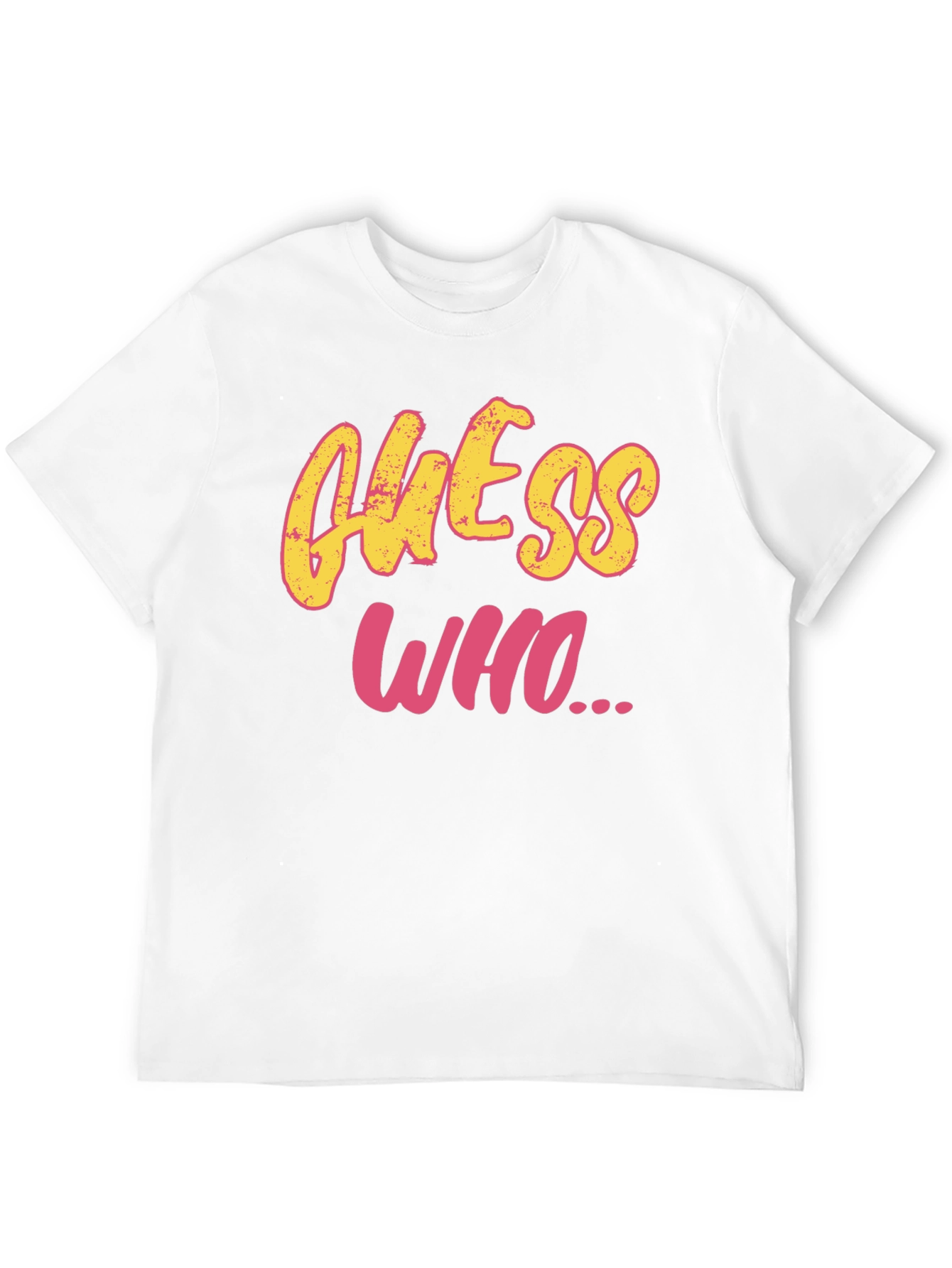 Guess Who Graphic Tee - Black Cotton T-Shirt
