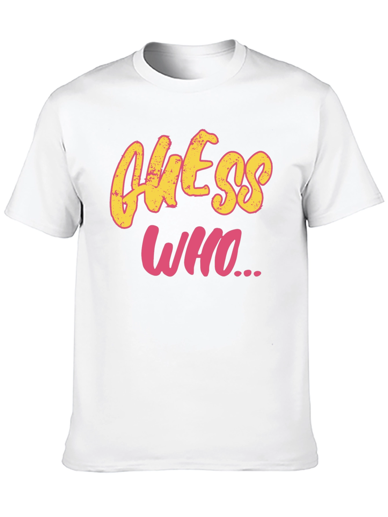 Guess Who Graphic Tee - Black Cotton T-Shirt