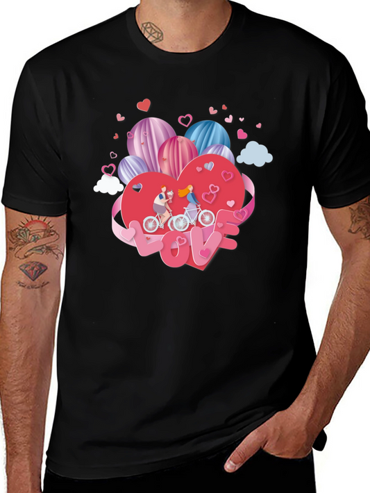Romantic Valentines Day Couple Bike Ride T-Shirt