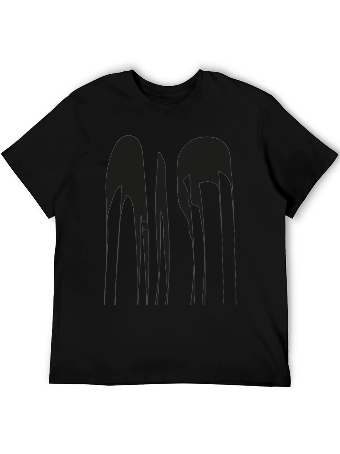 Abstract Design Black T-Shirt - Modern Art Tee