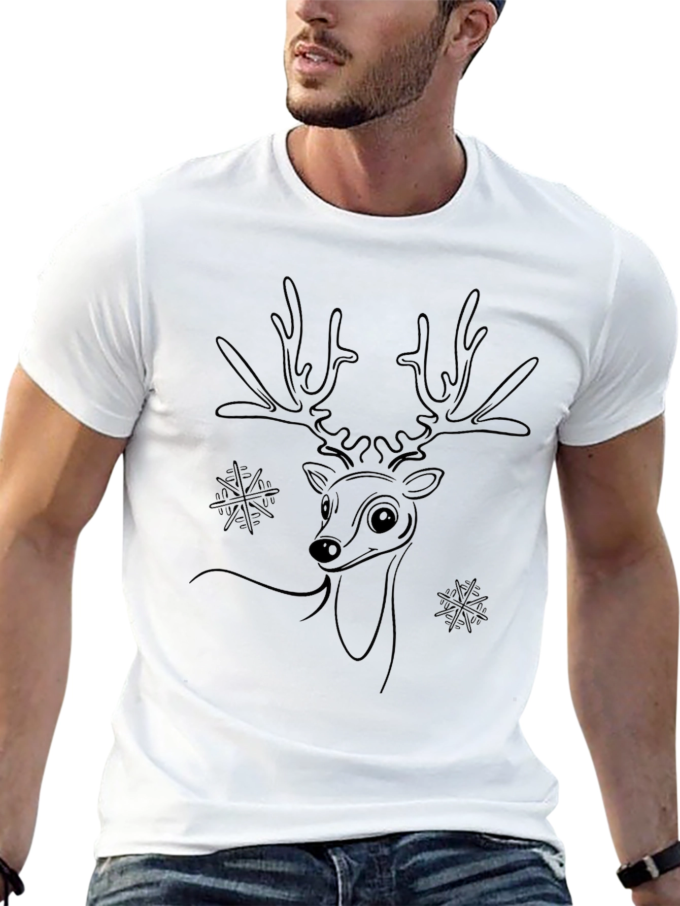 Holiday Deer Graphic T-Shirt