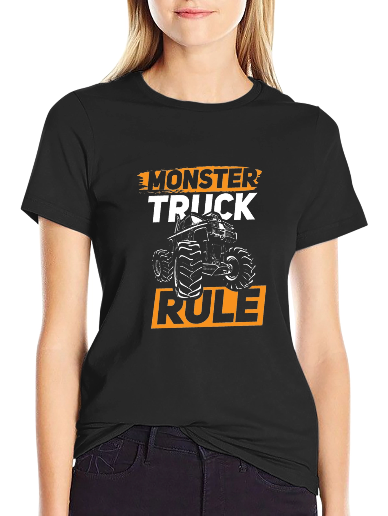 Monster Truck Rule Graphic T-Shirt Black