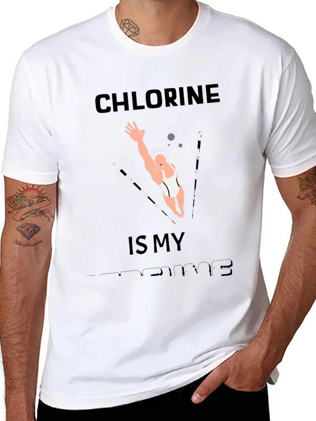 Chlorine Is My Perfume Funny Swimmer T-Shirt