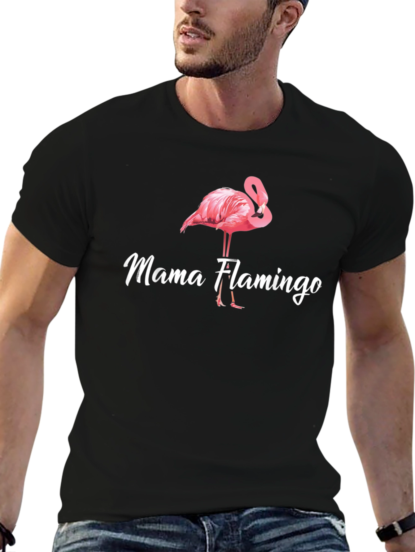 Mama Flamingo Graphic T-Shirt - Cute Bird Tee