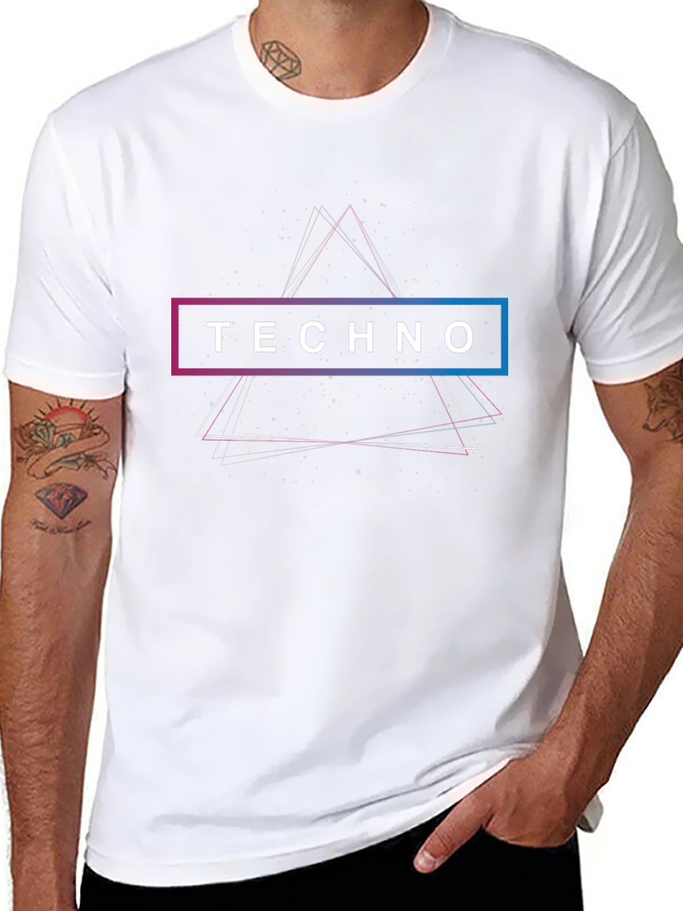 Techno Graphic Black T-Shirt