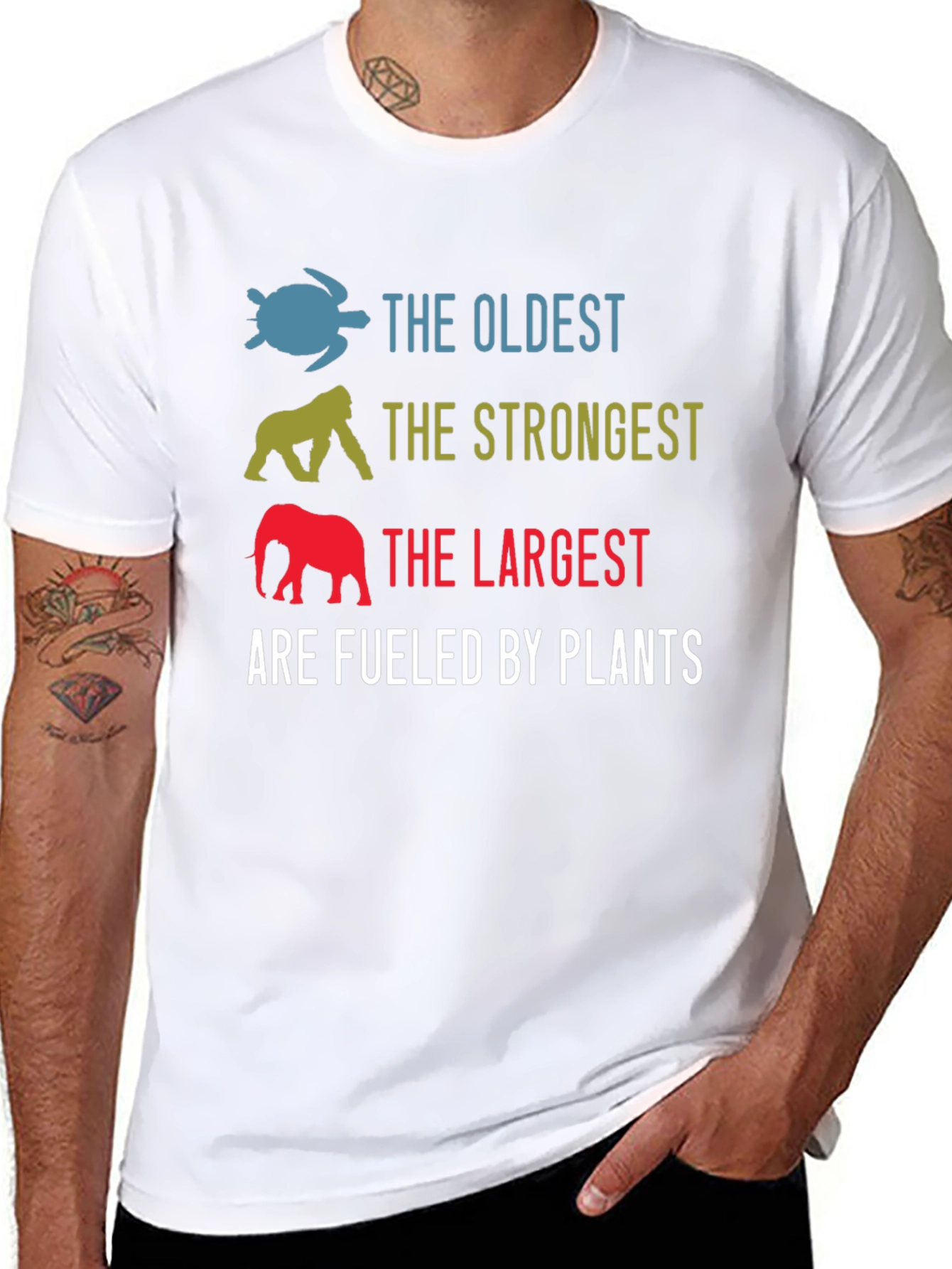 Fueled By Plants Graphic Tee - Oldest Strongest Largest