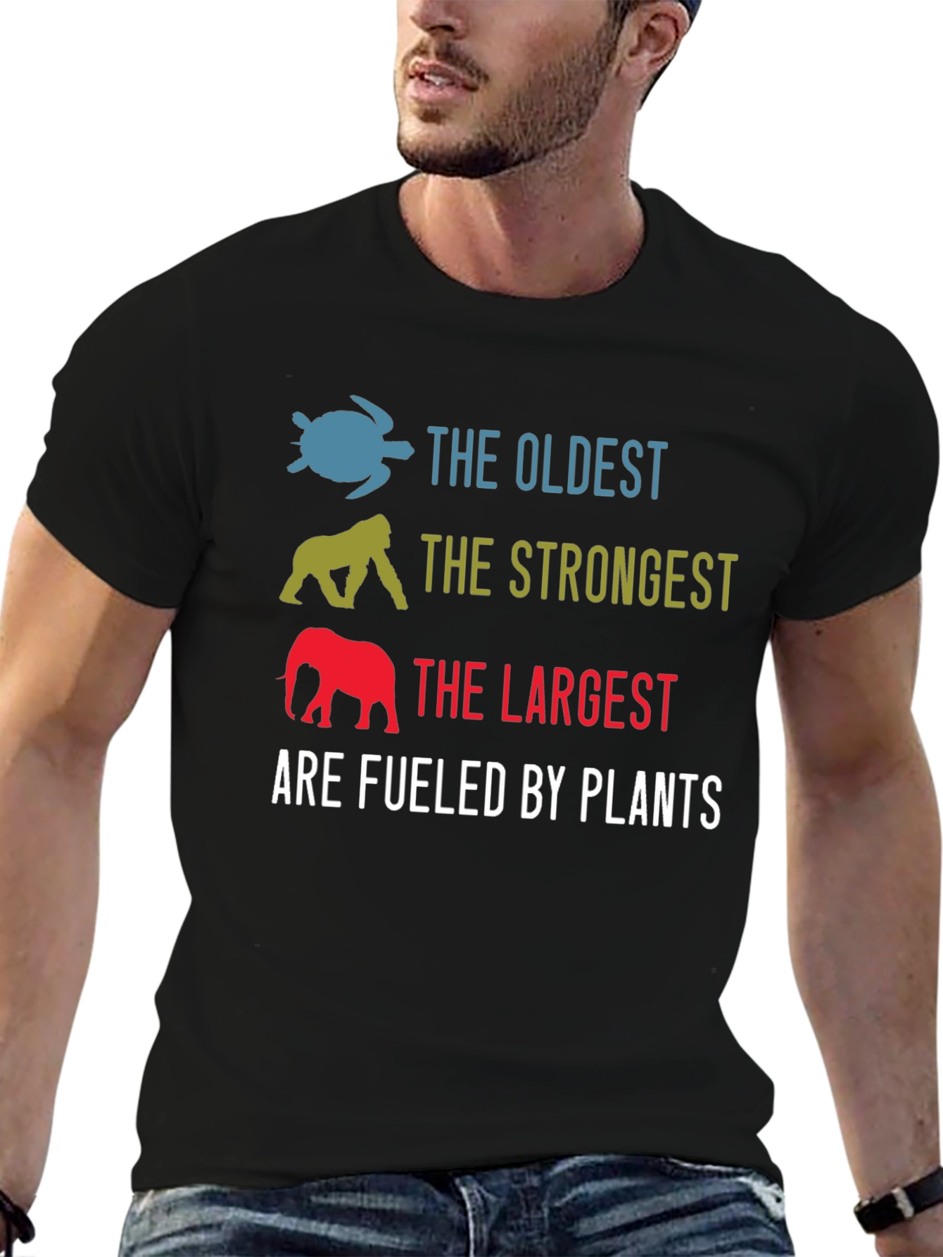 Fueled By Plants Graphic Tee - Oldest Strongest Largest