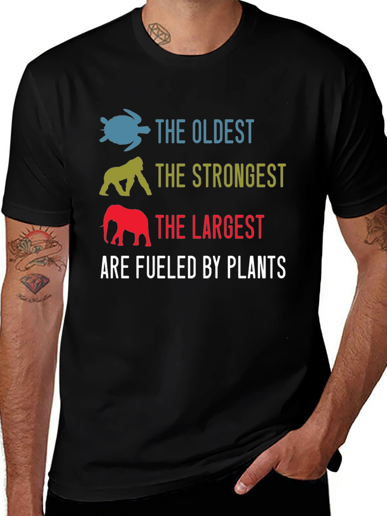 Fueled By Plants Graphic Tee - Oldest Strongest Largest
