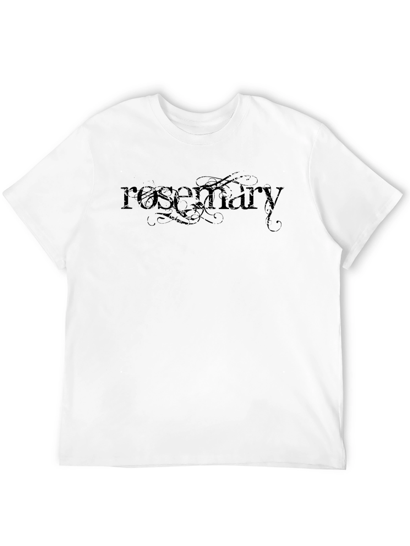 Rosemary Graphic Print Mens Black T-Shirt
