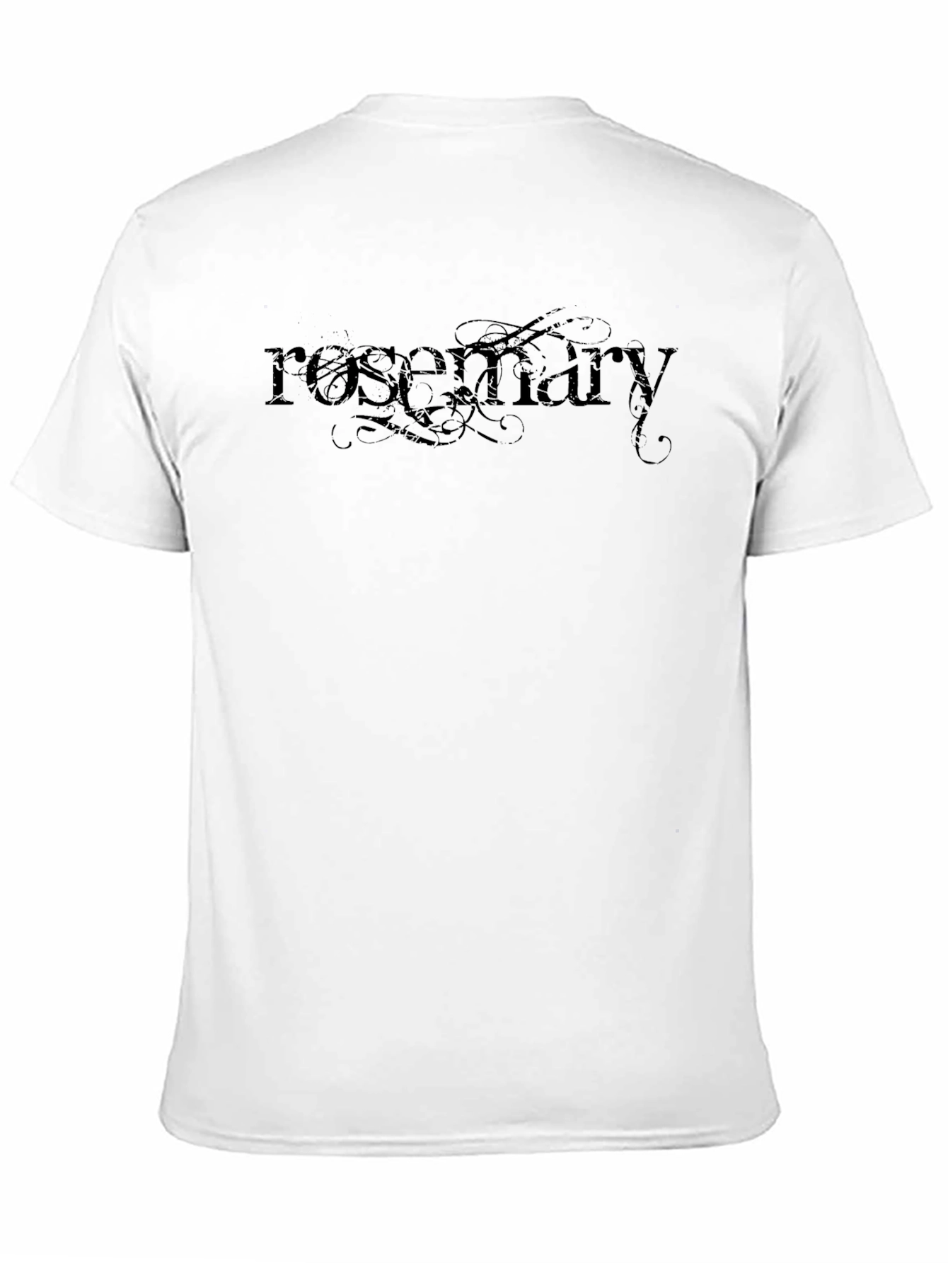 Rosemary Graphic Print Mens Black T-Shirt