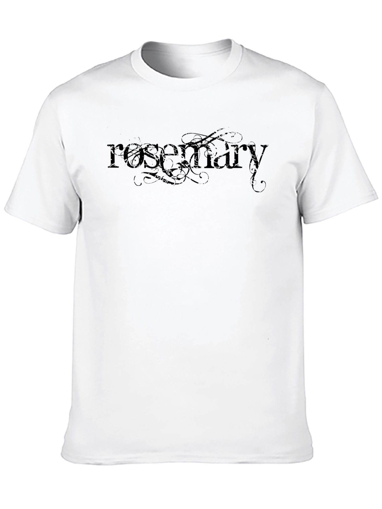 Rosemary Graphic Print Mens Black T-Shirt