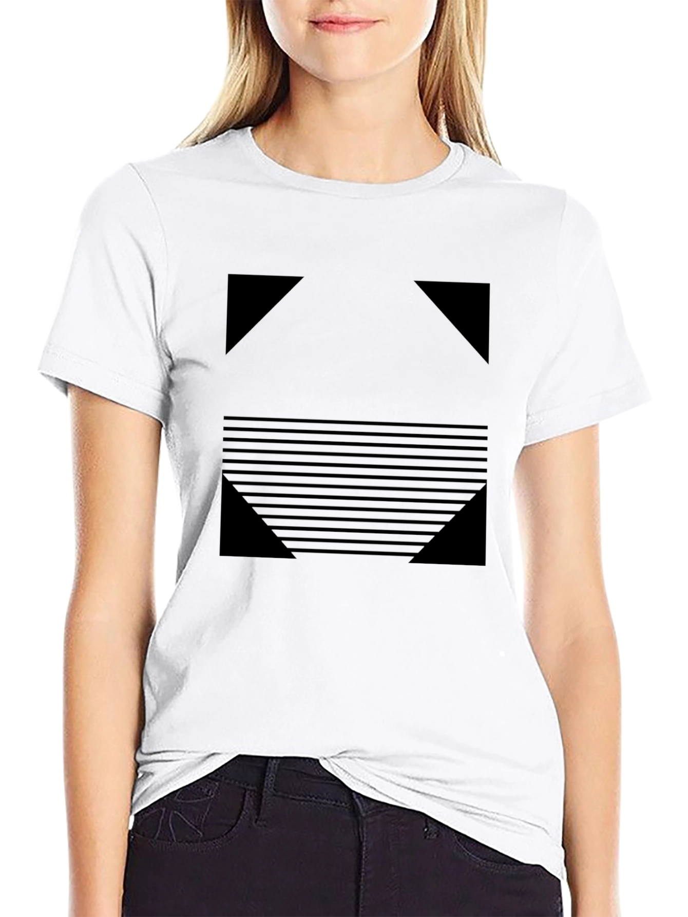 Geometric Black T-Shirt