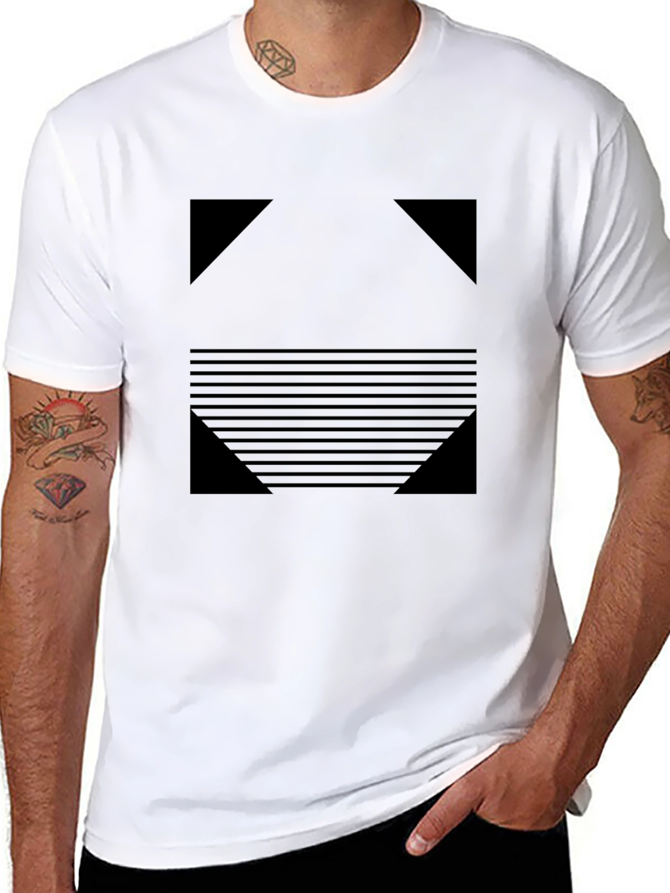 Geometric Black T-Shirt