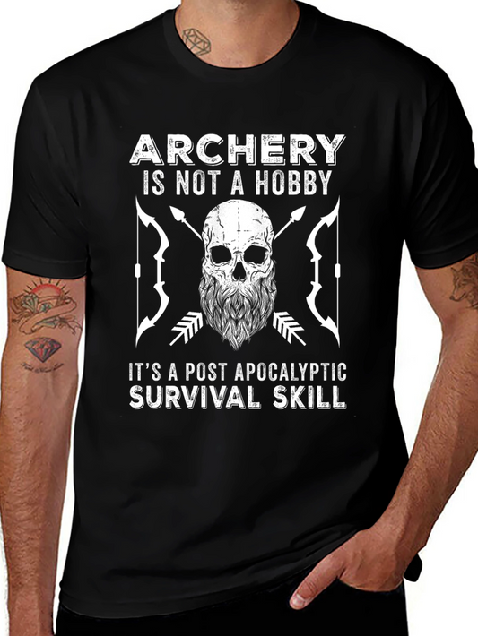 Archery Survival Skill Graphic Tee - Post Apocalyptic Style