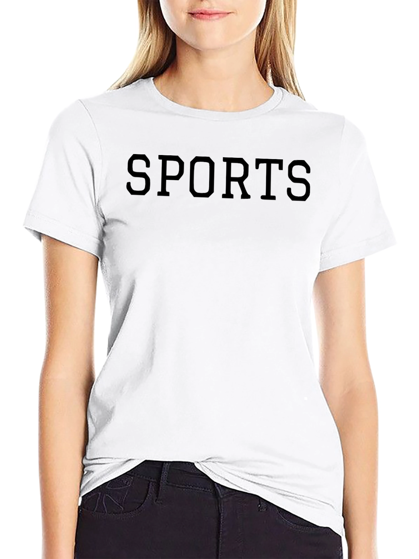 Black Sports Graphic Tee Casual Style