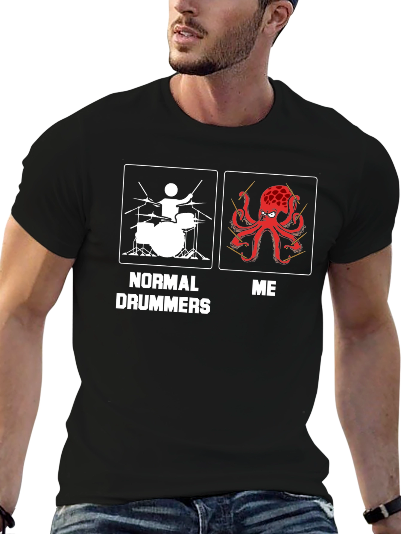 Normal Drummers vs Me Octopus Drummer T-Shirt