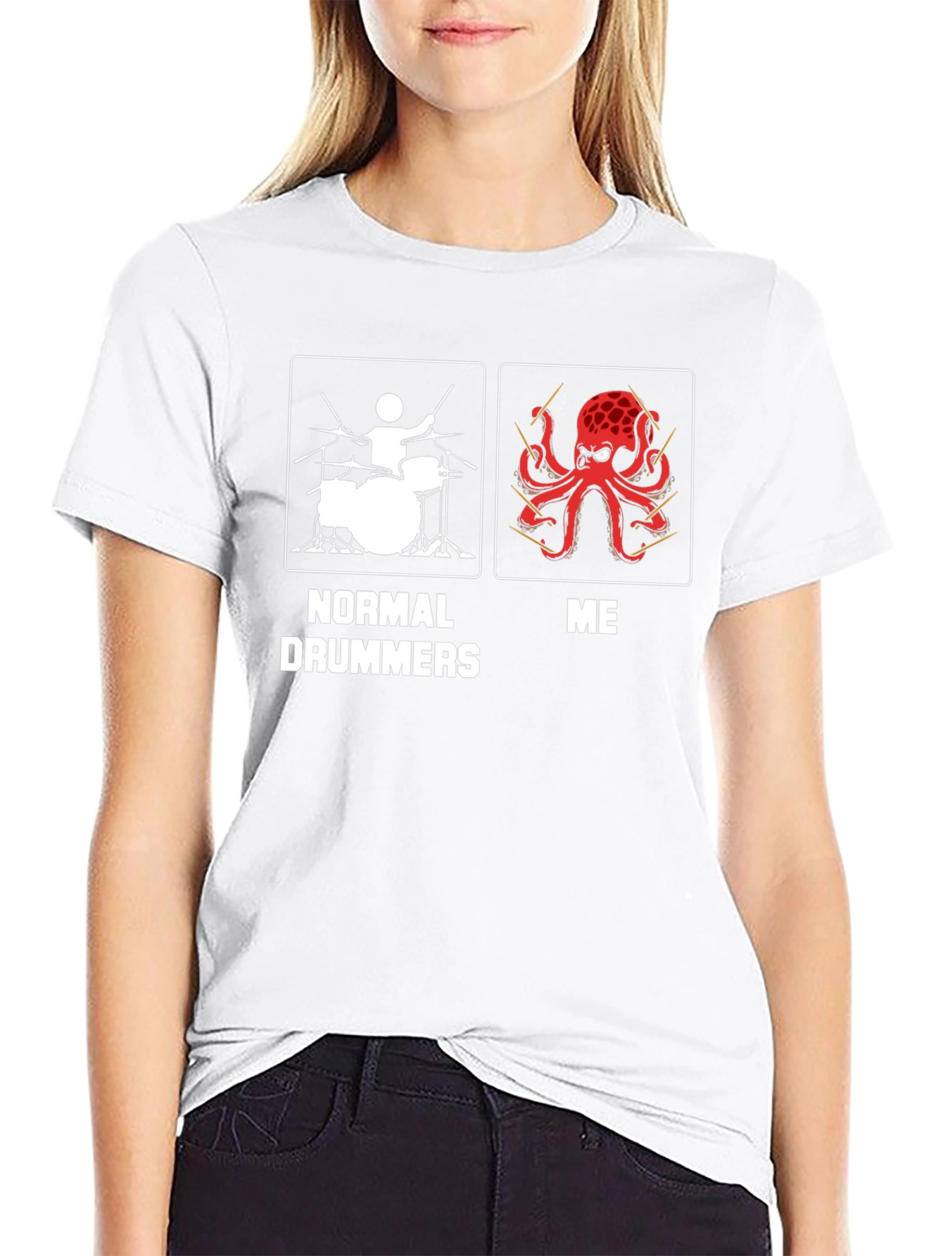 Normal Drummers vs Me Octopus Drummer T-Shirt