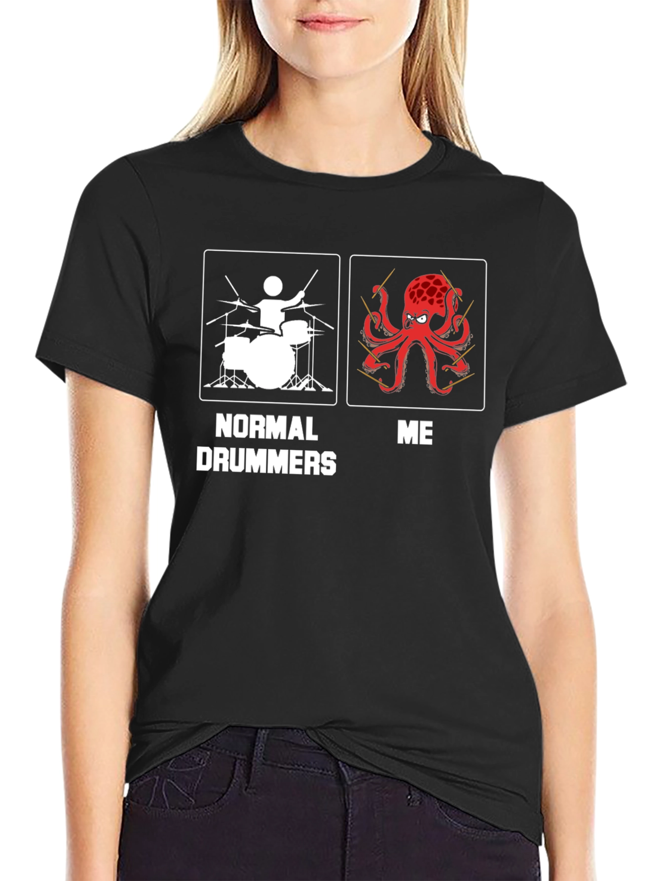 Normal Drummers vs Me Octopus Drummer T-Shirt