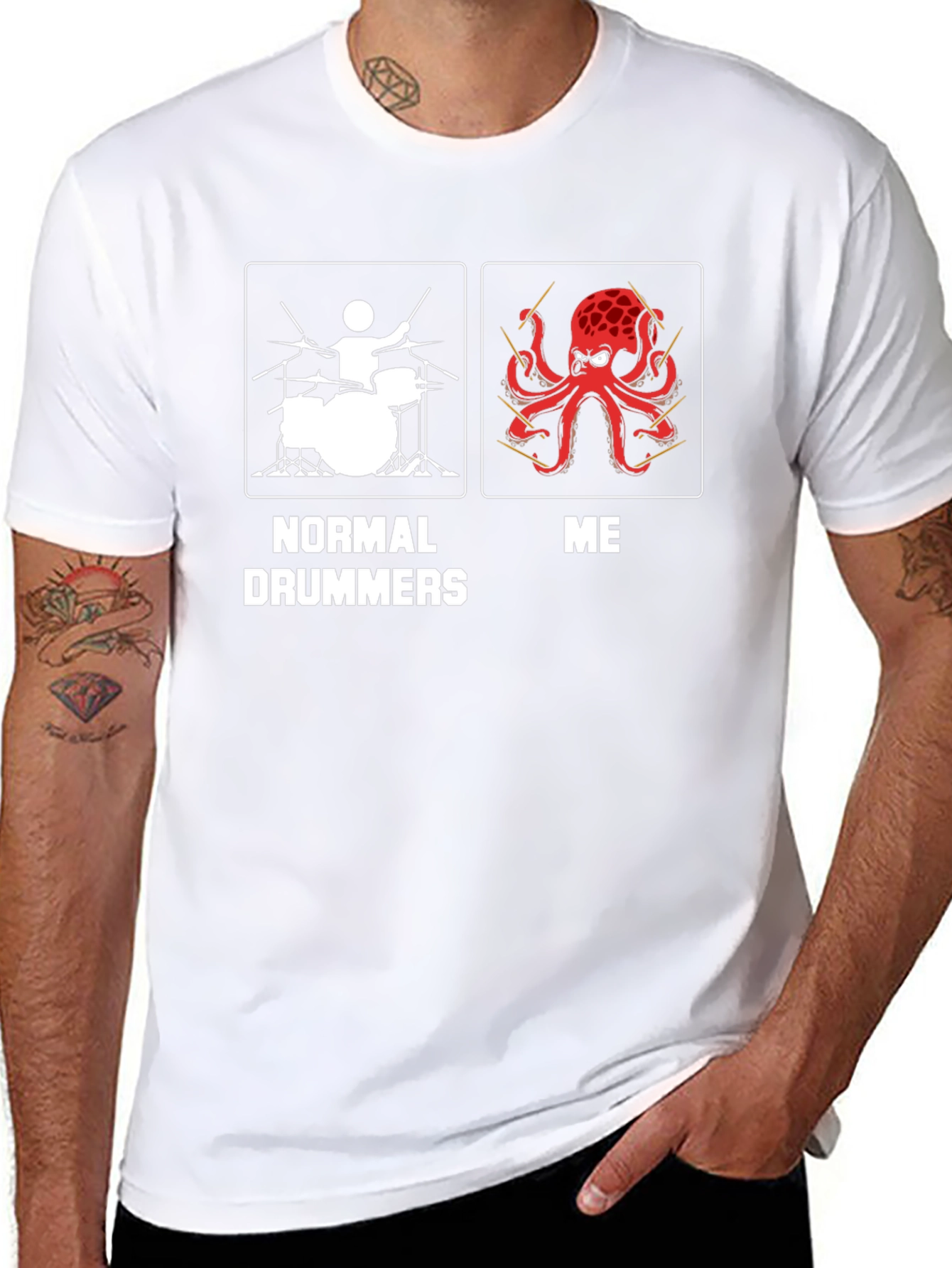 Normal Drummers vs Me Octopus Drummer T-Shirt