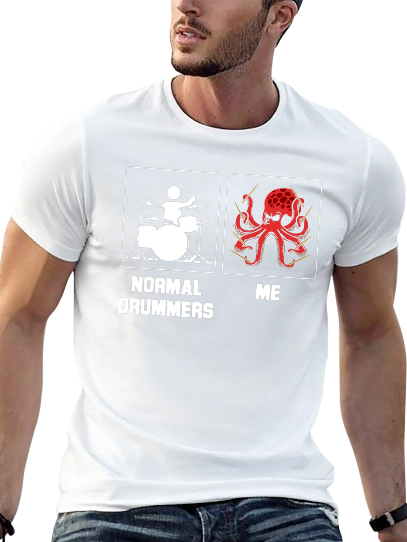 Normal Drummers vs Me Octopus Drummer T-Shirt