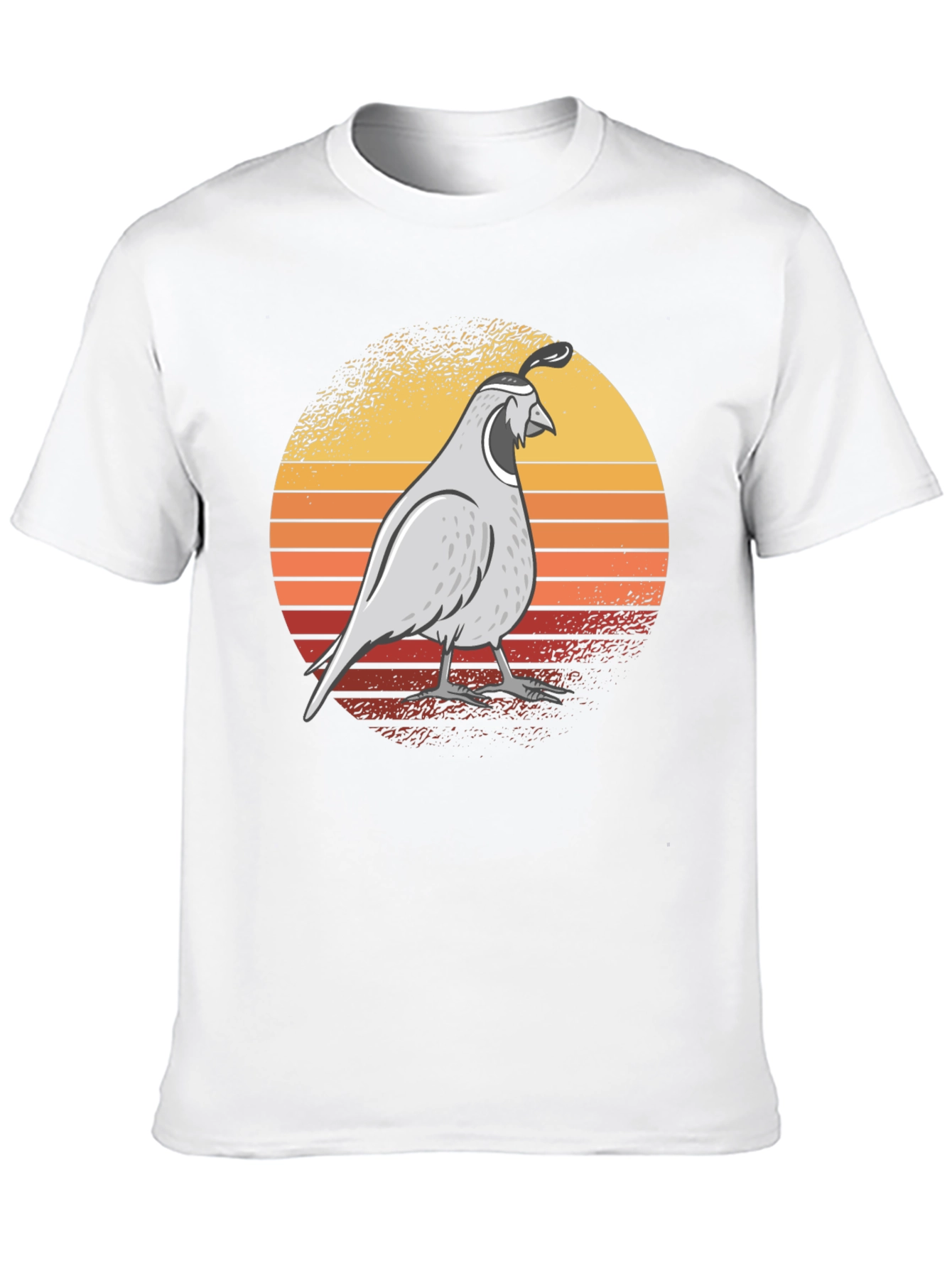 Quail Sunset Graphic Tee - Retro Style