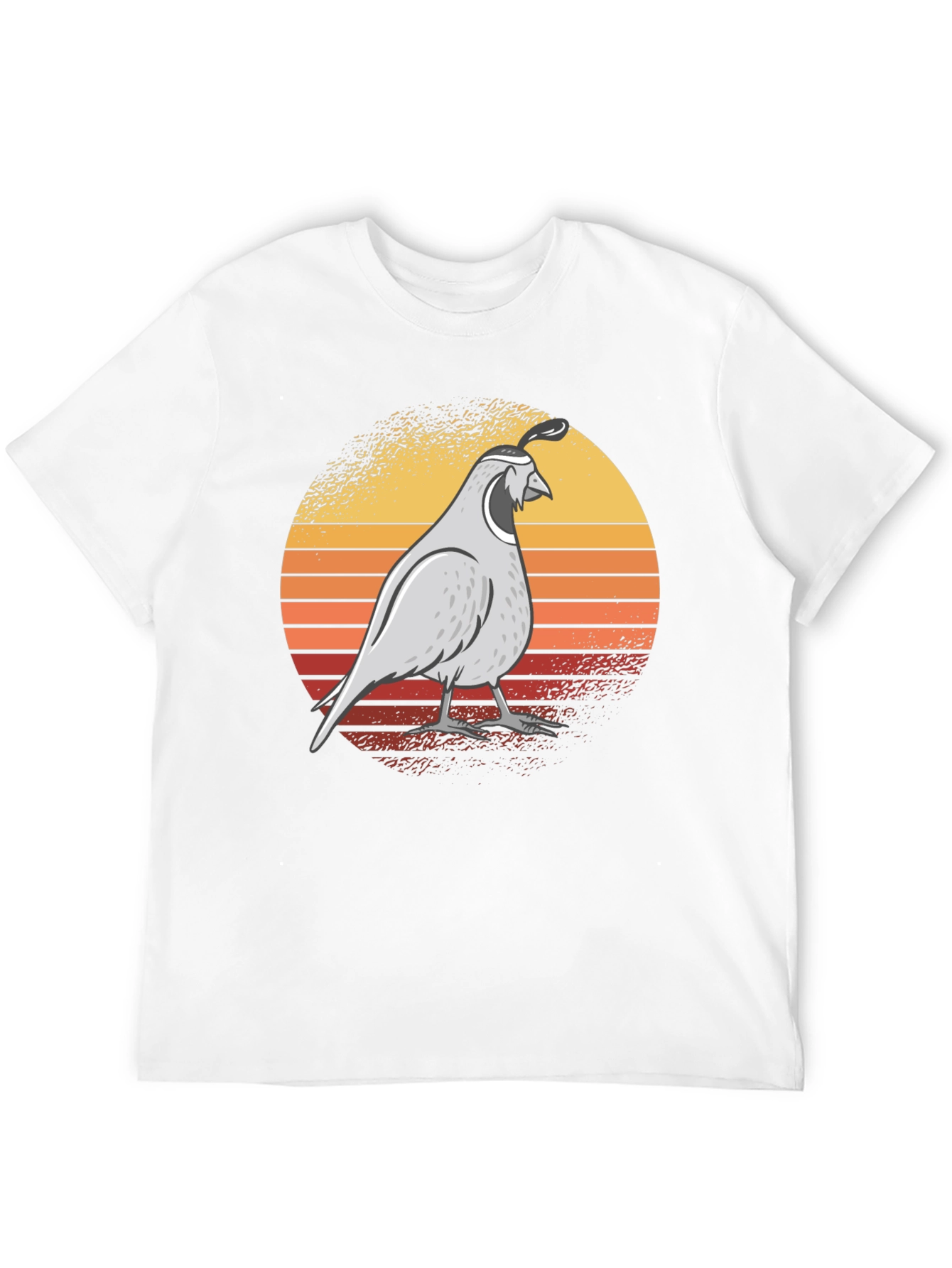 Quail Sunset Graphic Tee - Retro Style