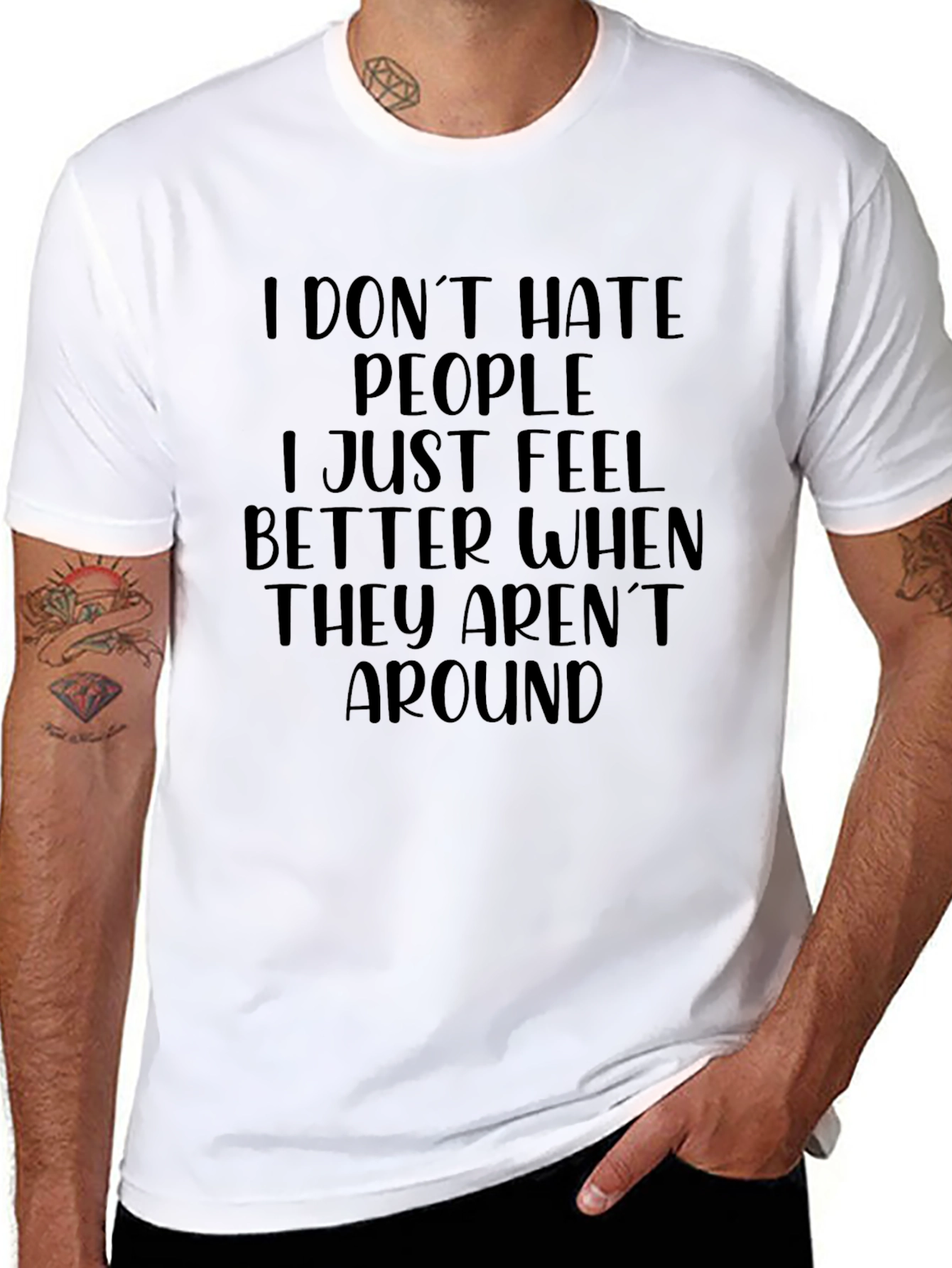 Funny Anti-Social Graphic T-Shirt