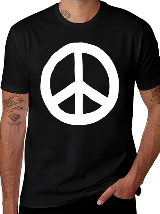 Peace Sign Graphic Tee - Classic Black T-Shirt