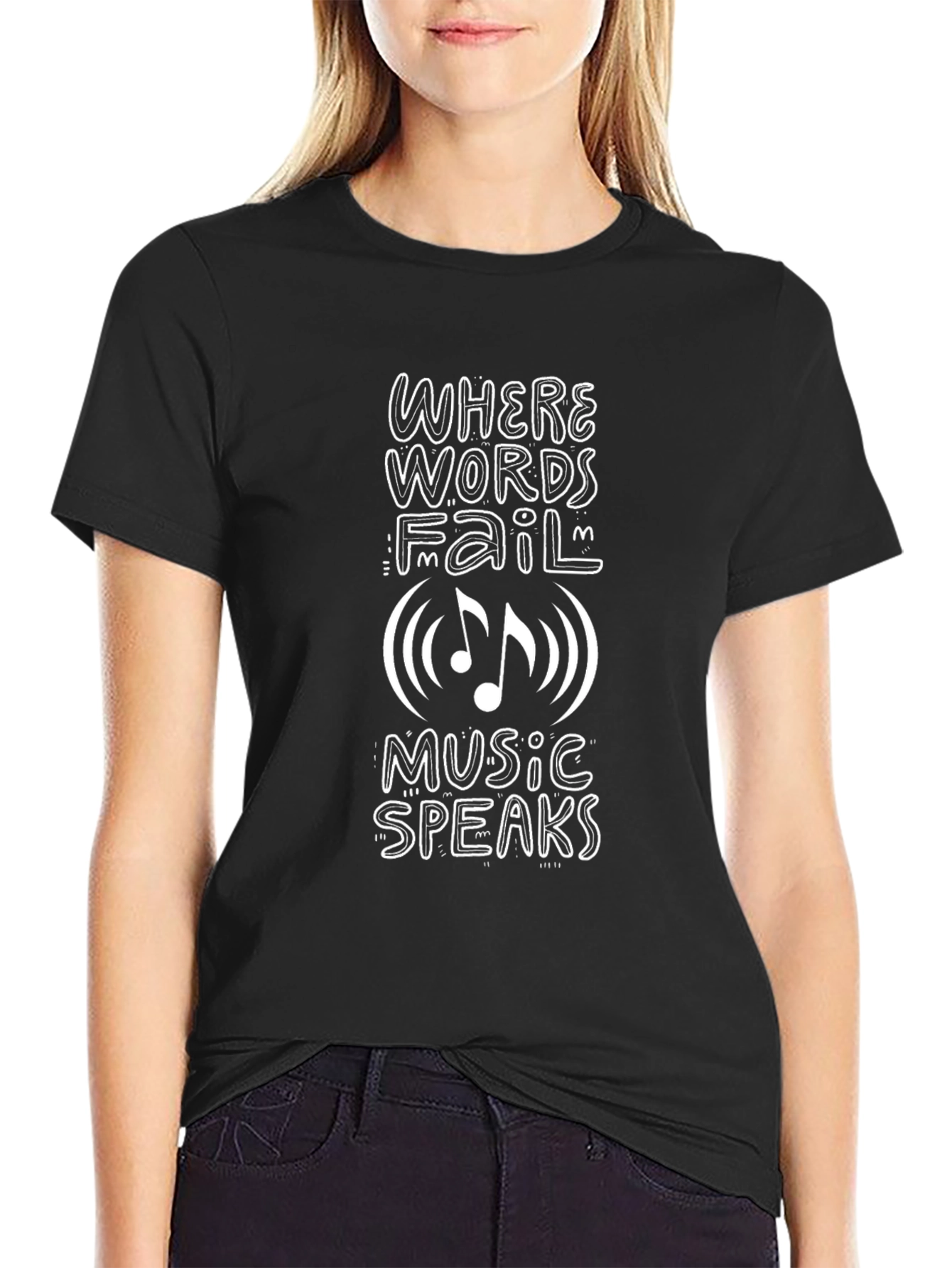 Music Speaks Graphic Tee